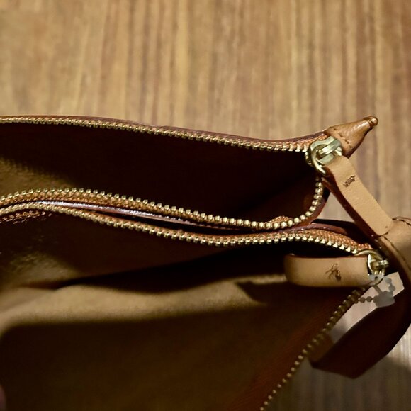 Minor History Leather Smile Crossbody Handbag Bag - Oiled Saddle - Picture 11 of 13